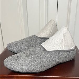 Mahabis Classic Wool Grey Slip on Slippers Unisex sz 39